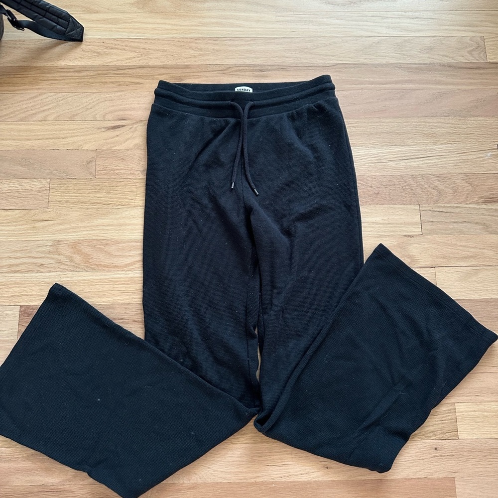 Sunday Best High Waisted Waffle Wide leg pant